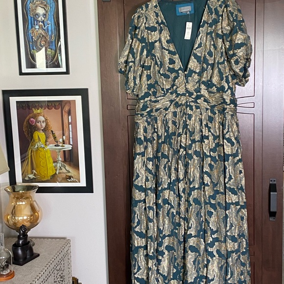 Anthropologie Katerina Button Front Midi Dress.  NWT Plus Size US 26 - Picture 7 of 13
